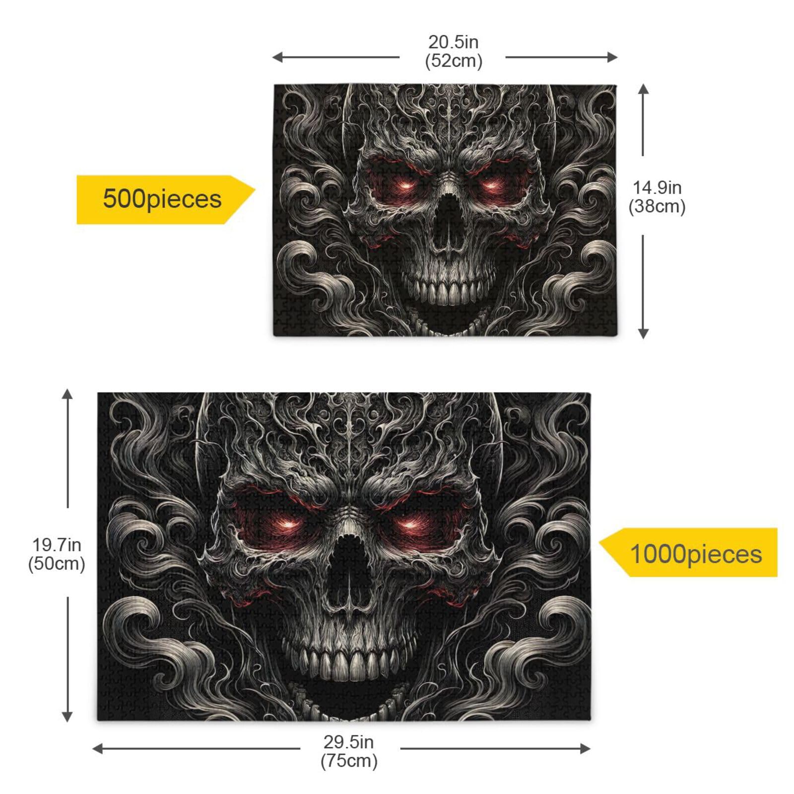 Funny Skull Jigsaw Puzzle - 500 Piece Adult Puzzle With Colorful Artwork