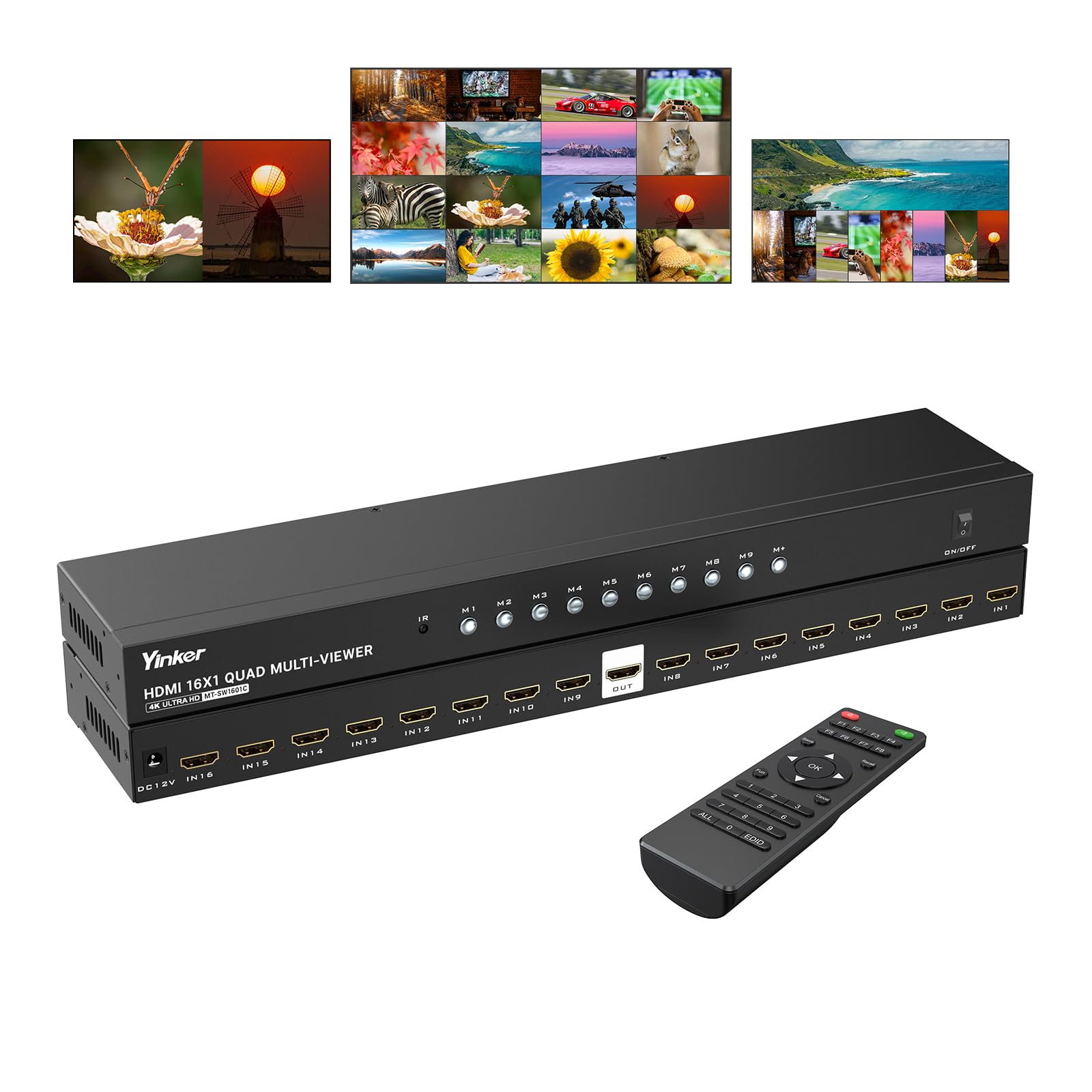 4K HDMI Quad Multi-Viewer 16 x 1 4 K a 30 Hz