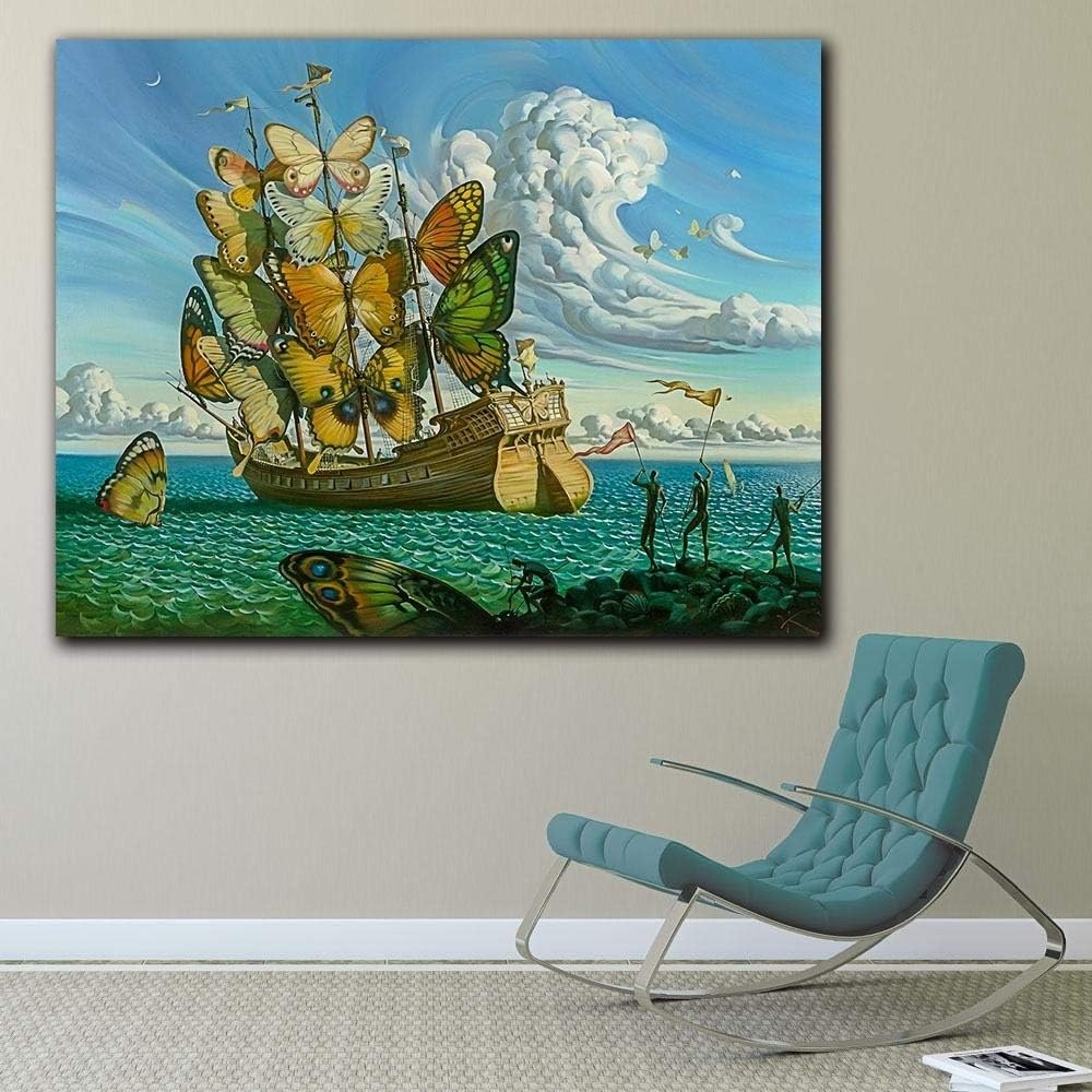 Amazon キャンバス塗装 ぶら下げ画 ファッションウォールアートサルバドール ダリの絵画蝶の船ウォールの写真のためにリビングルームのホームインテリアhdプリント油彩画 Size Inch 28x36 ウォールステッカー オンライン通販 Amazon キャンバス塗装 ぶら下げ画 ファッションウォールアートサルバドール ダリの絵画蝶の船ウォールの写真のためにリビングルームのホームインテリアhdプリント油彩画 Size Inch 28x36 ウォールステッカー オンライン通販