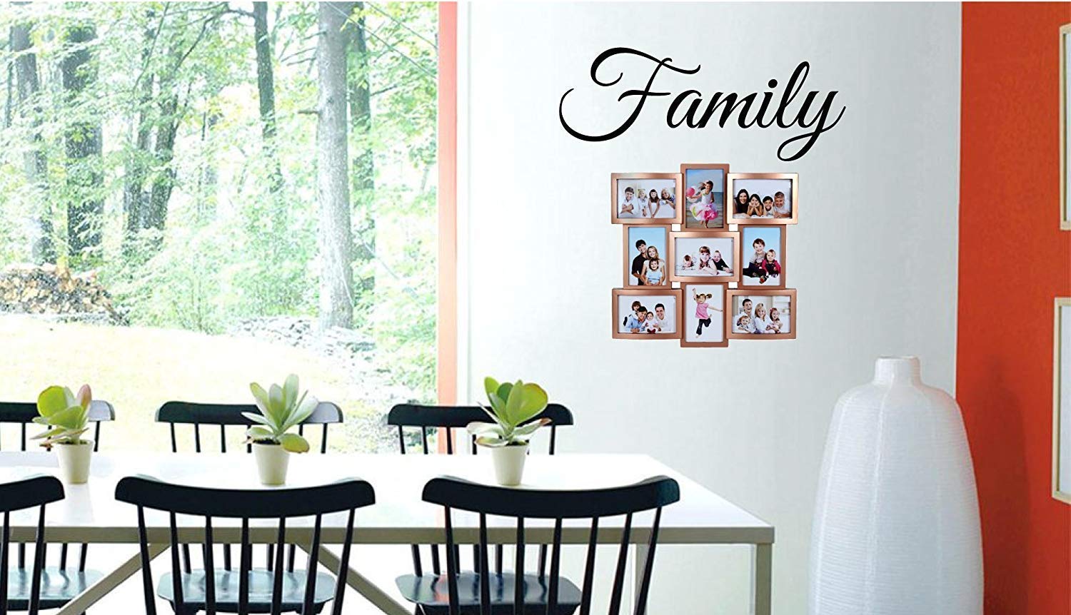 Family Decal | Large Wall Quotes Sticker (22 x 9 inches) | Vinyl Wall Art Letters | Home Accent and Decor Quote Saying | Removable Large Word Lettering for Living Room Dining Room Kitchen