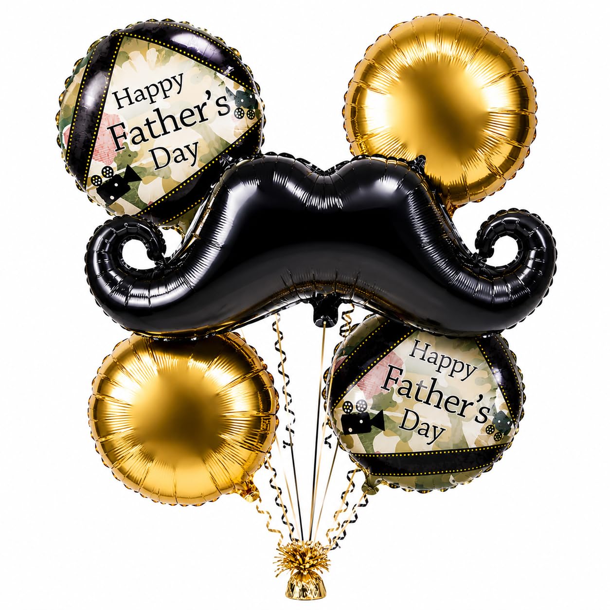 Pack of 5 · Black and Gold