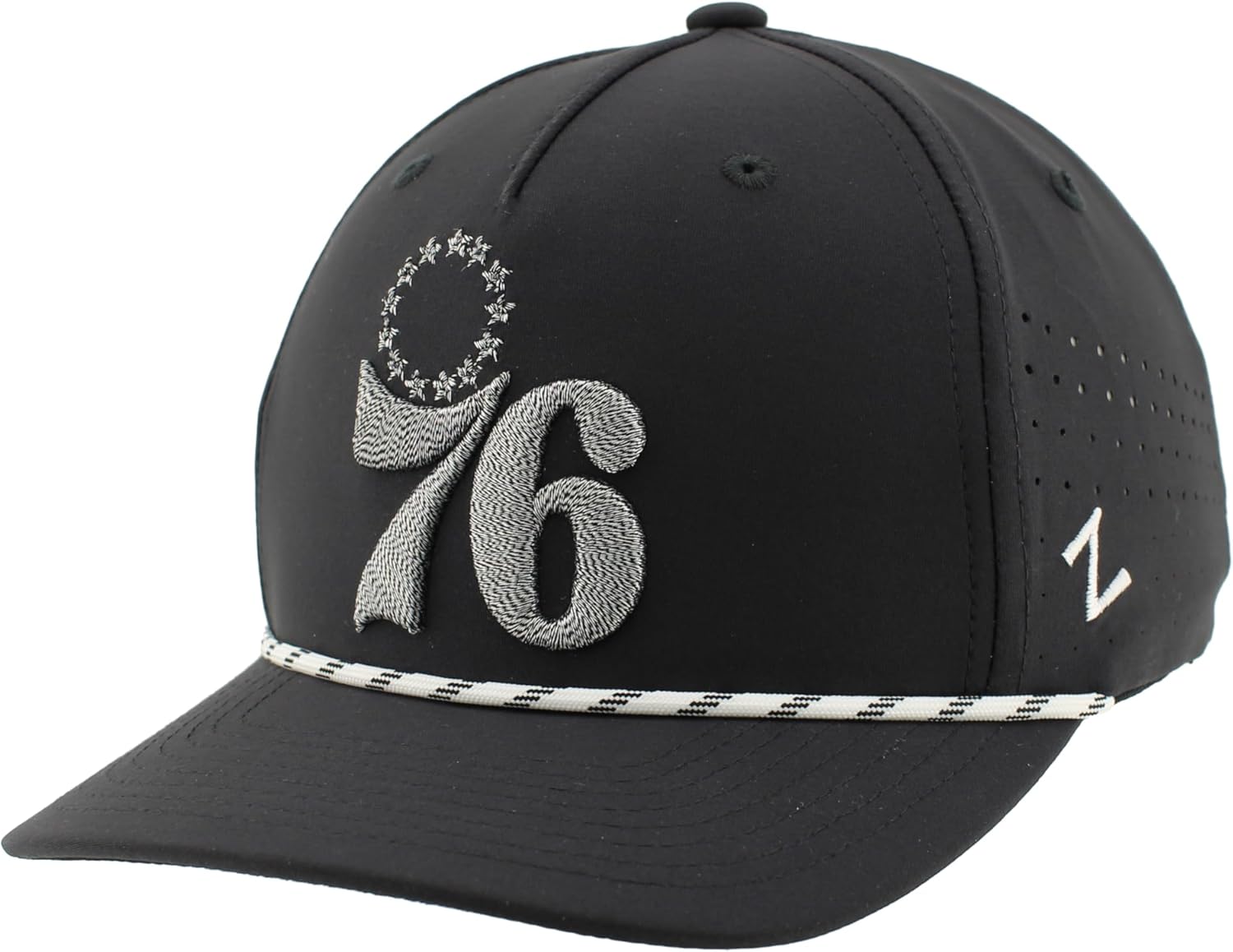 ZHATS NBA Unisex-Adult NBA Officially Licensed Rope Hat Snapback Performance Black