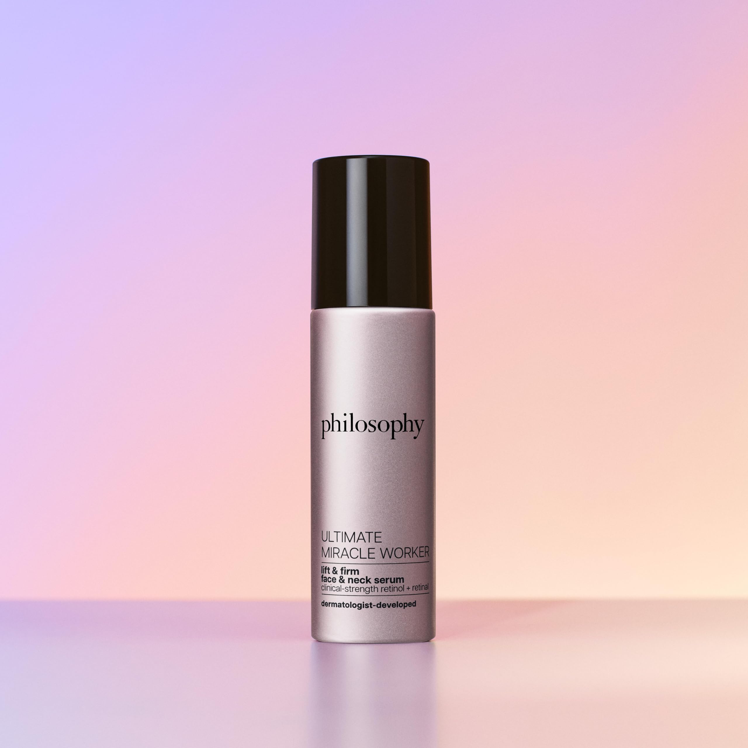 philosophy ultimate miracle worker lift & firm face & neck serum – with encapsulated retinol & retinal ­– anti-aging serum ­– peptide complex – for all skin types