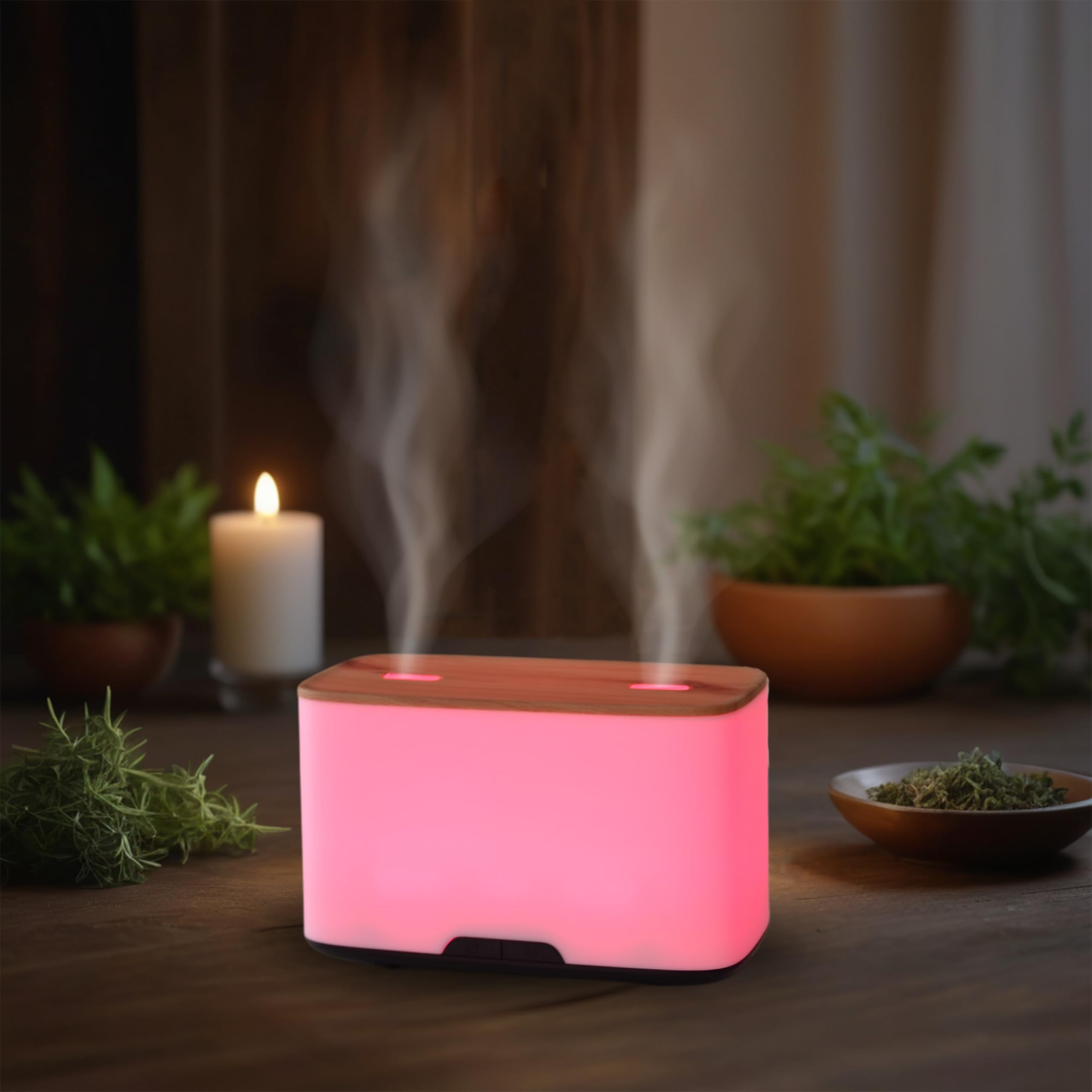 Zen’Arôme Diffuseur Ultrasonique Duo – Diffusion Huiles Essentielles à Froid Aromathérapie – Diffuseur Électrique pour Parfum Maison – Double Réservoir avec Diffusions Indépendantes ou Simultanées