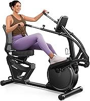 MERACH Recumbent Exercise Bike for Seniors & Adults - Magnetic, Bluetooth App, Adjustable Handles, Quiet Home Full-Body Workout