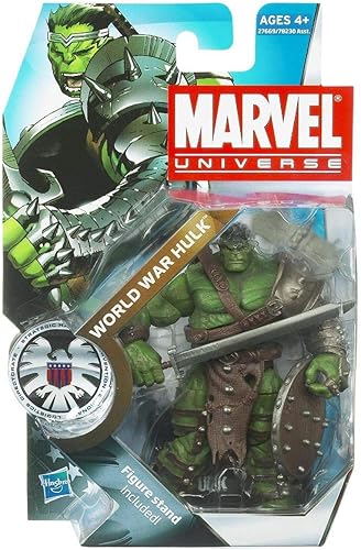 Marvel Universe Year 2010 Series 3 Shield - Figura de acción #3 de 4-1/2 pulgadas de alto, Hulk de la Guerra Mundial con espada larga, hacha de