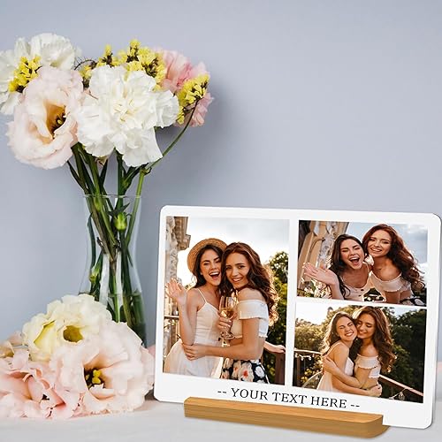 Miniatura 4 de Impresiones de fotos de metal personalizadas, marco de fotos personalizado con tus fotos, regalos de fotos personalizados para amantes, parejas,