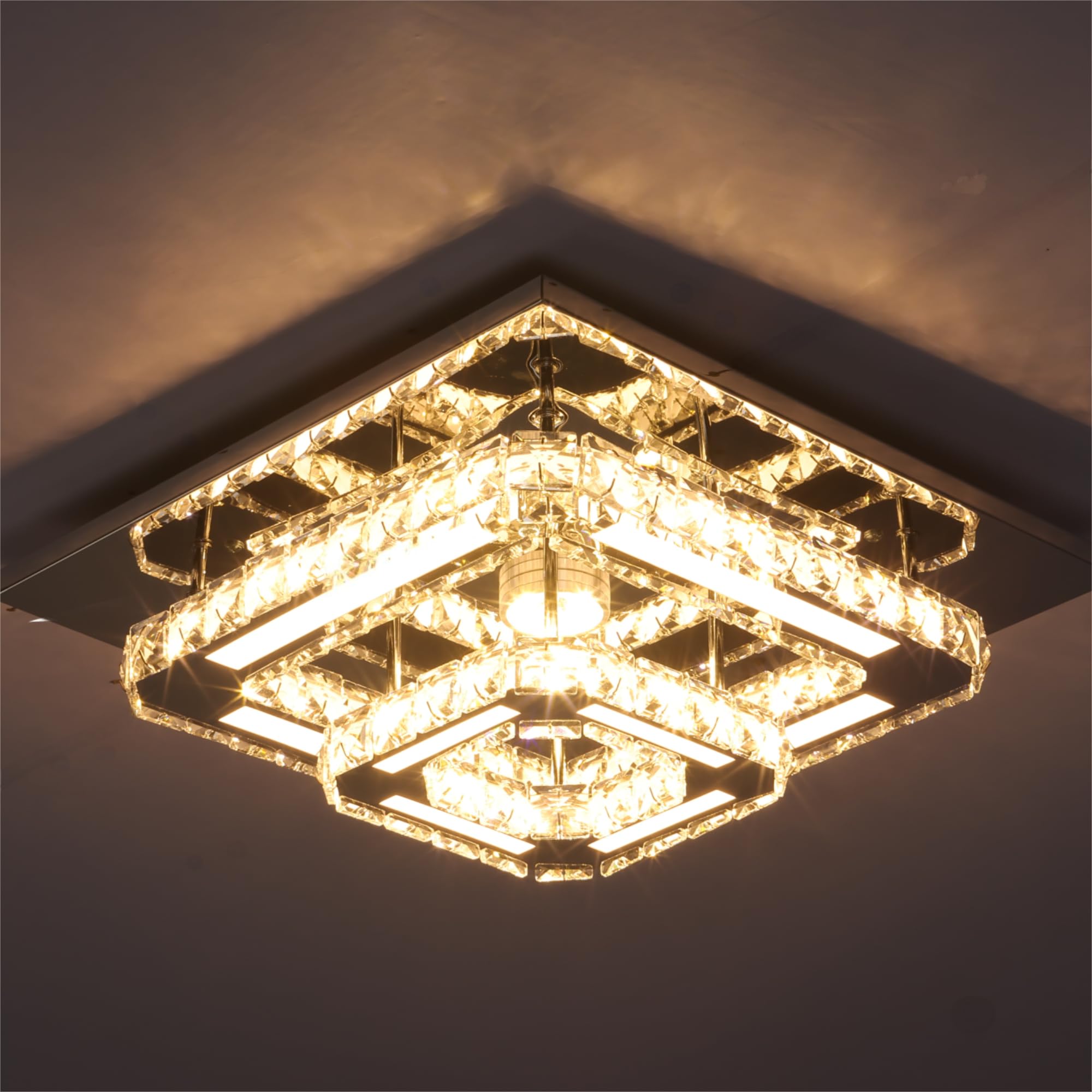 LED Kristall Deckenleuchte 29W Dimmbar mit Fernbedienung 30cm
