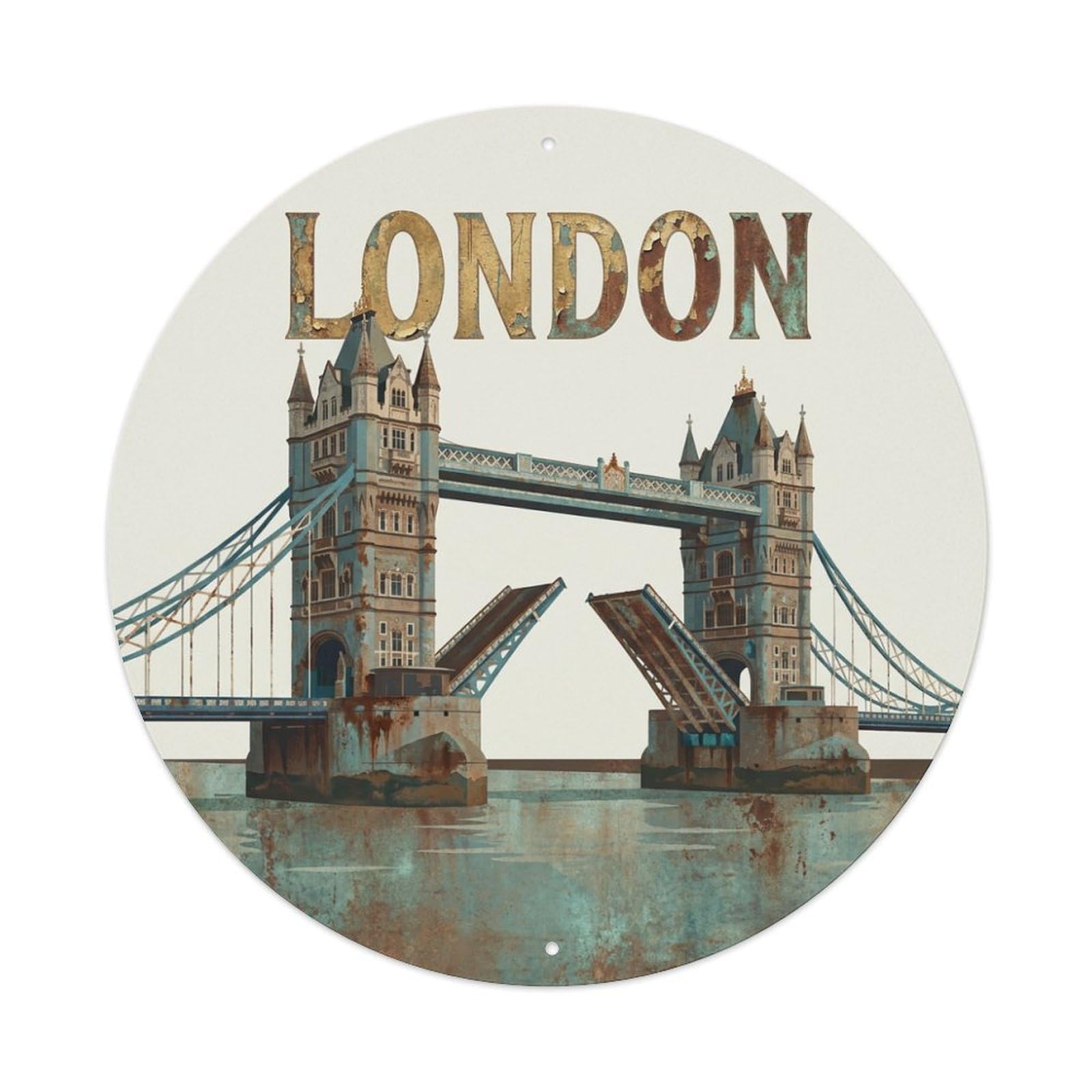 Metal Tin Sign Vintage Travel England London