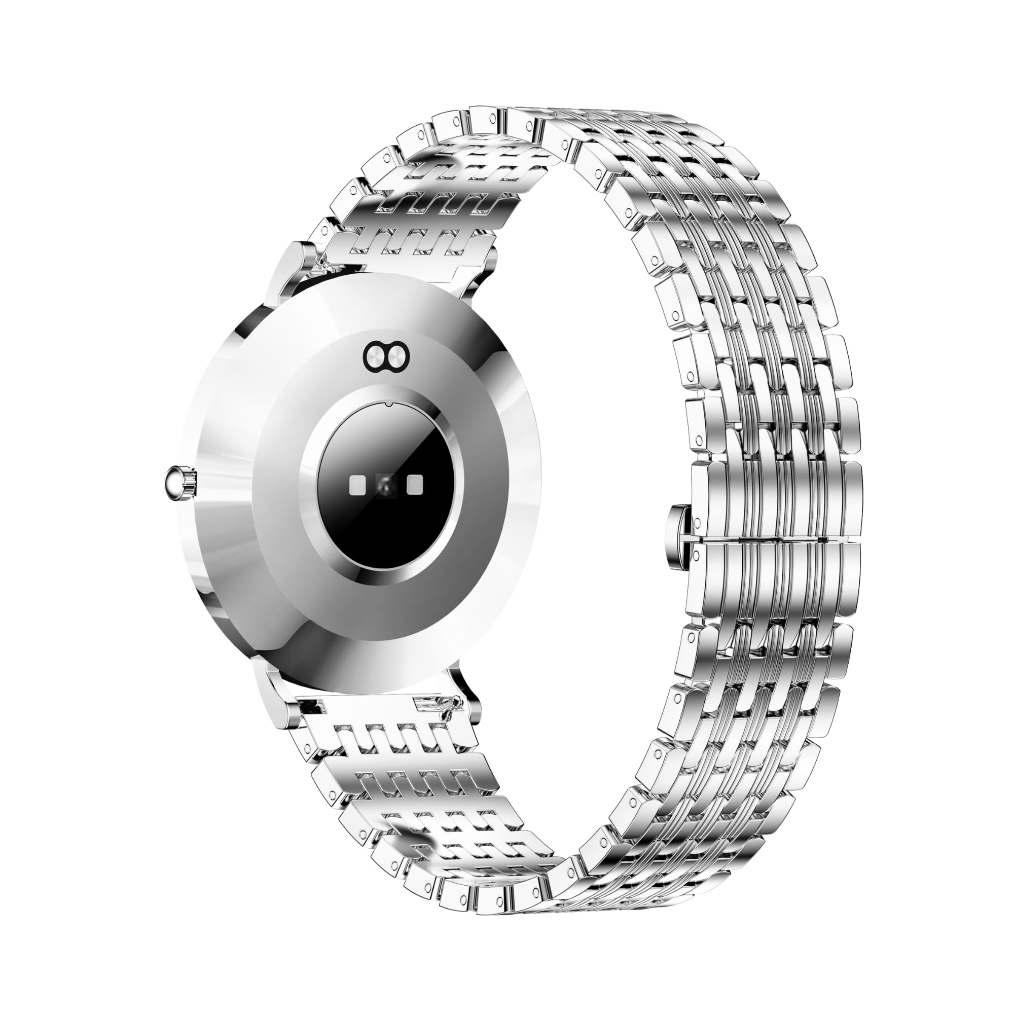 XCOAST SIONA 2 Elegance Silver - Reloj inteligente para mujer, pantalla Amoled de 1,3 pulgadas, iOS y Android, resistente al agua, ultraplano, pulso, presión arterial, oxígeno en sangre, deporte