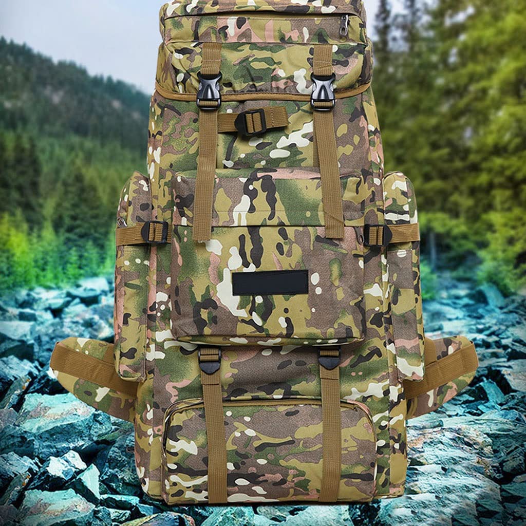 Zewnętrzny 70 l duża pojemność wielofunkcyjny wodoodporny wojskowy plecak plecak podróżny piesze wycieczki trekking wędkarstwo torby myśliwskie (kolor: zielony)