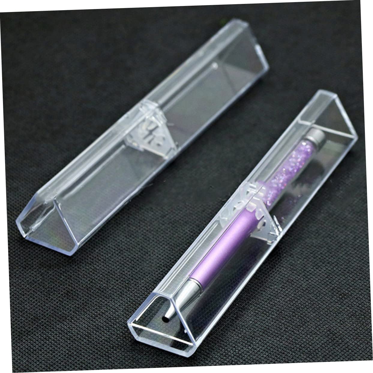 NUOBESTY Pencil Box Trasparente in Plastica 15 Pezzi per Penna