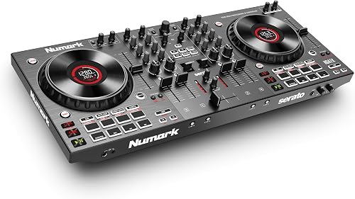 Numark NS4FX Contrôleur DJ 4 Canaux, Platines DJ Tactiles…