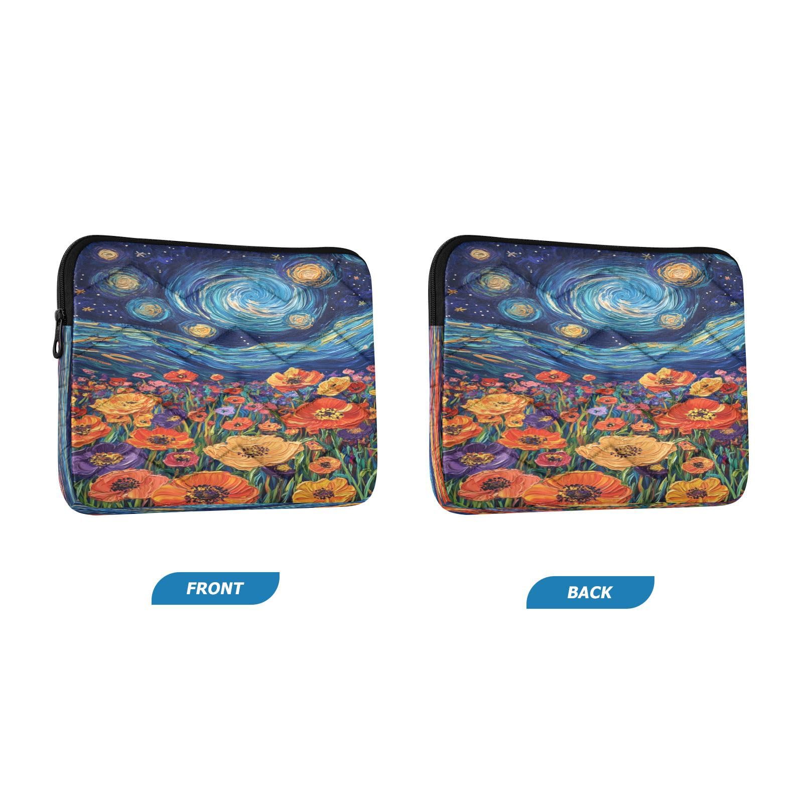 Star Poppy Field Blue Laptop Sleeve for 13-13.3 IN Water Resistant Portable Laptop Sleeve Bag Protective Case for Travel Airport Carry on