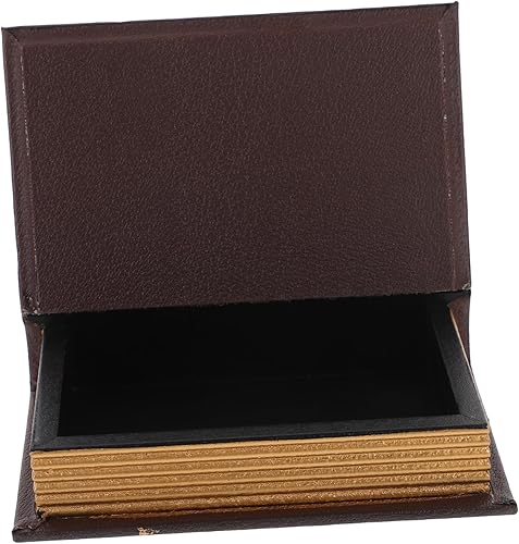 VOSAREA Caja de almacenamiento en forma de libro, cajas de libros falsos, organizador decorativo, estilo vintage para el hogar