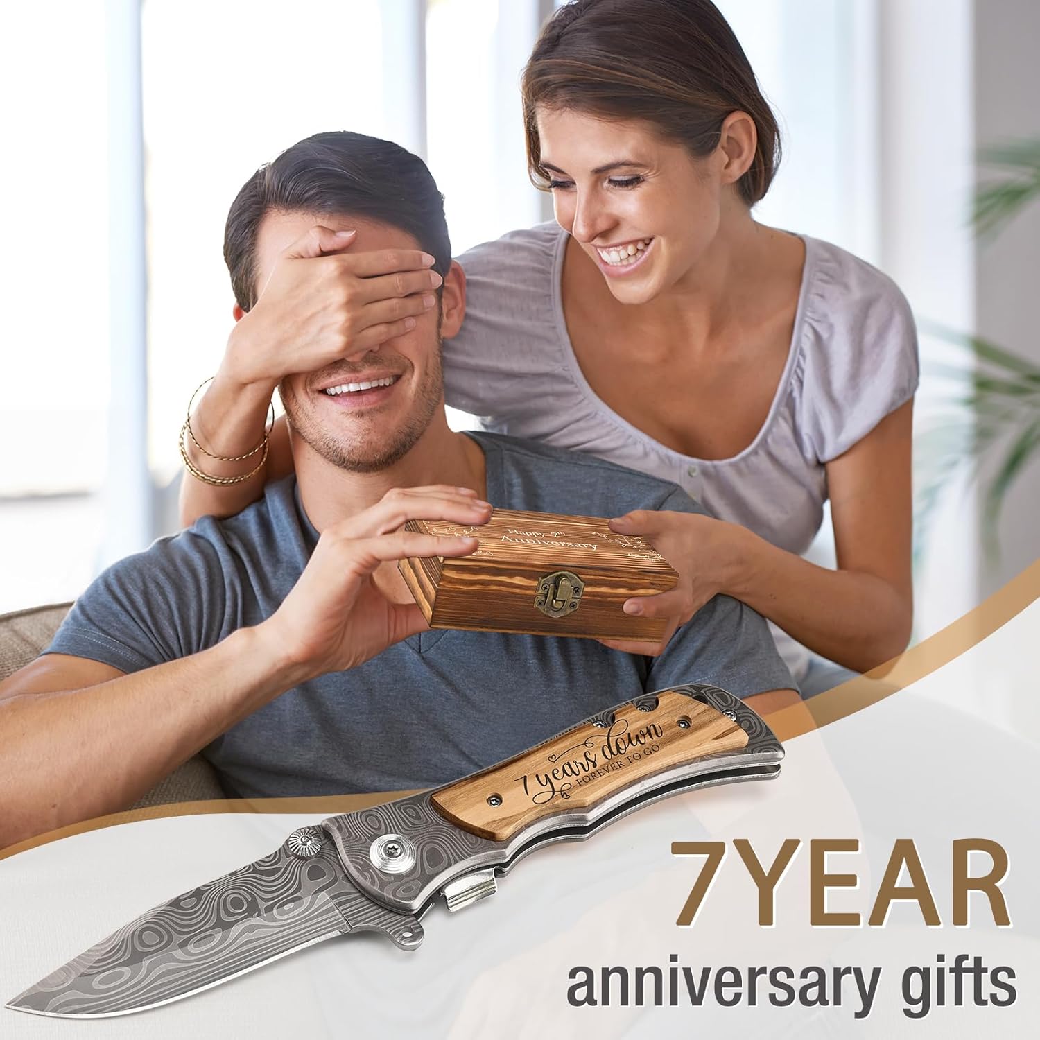 7th Gifts Copper or Wool Wedding Anniversary for Men Traditional 7 years Marriage Keepsake for Him Husband - Image 6