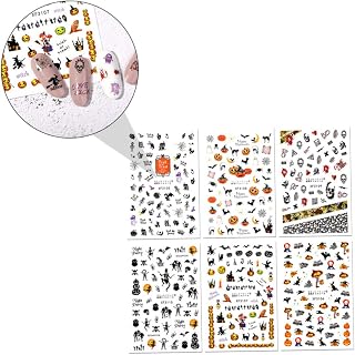FOMIYES 6Pcs Adesivos De Unhas De Halloween Adesivos De Ornamento 3D Adesivos Calcomanias Para Uñas Adesivos De Unhas Fantasmas Transferências De Unhas De Halloween Decalques De Unhas De