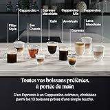 De’Longhi Magnifica Evo Next - Perfetto Machine à Café Automatique avec LatteCrema Mousseur à Lait Automatique, 13 Boissons en une Seule Touche, Écran Tactile Couleurs, Argent et Noir (ECAM312.80.SB) - 4