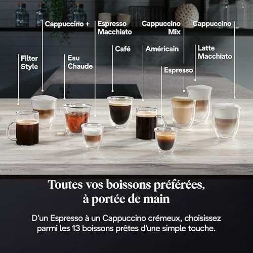 De’Longhi Magnifica Evo Next - Perfetto Machine à Café Automatique avec LatteCrema Mousseur à Lait Automatique, 13 Boissons en une Seule Touche, Écran Tactile Couleurs, Argent et Noir (ECAM312.80.SB) - 4
