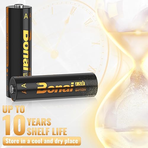 Miniatura 6 de BONAI Paquete de 16 baterías de litio AA  3500mAh 1.5V Ultra duradera, 10 años de vida útil, a prueba de fugas y rango de funcionamiento de -40 F a