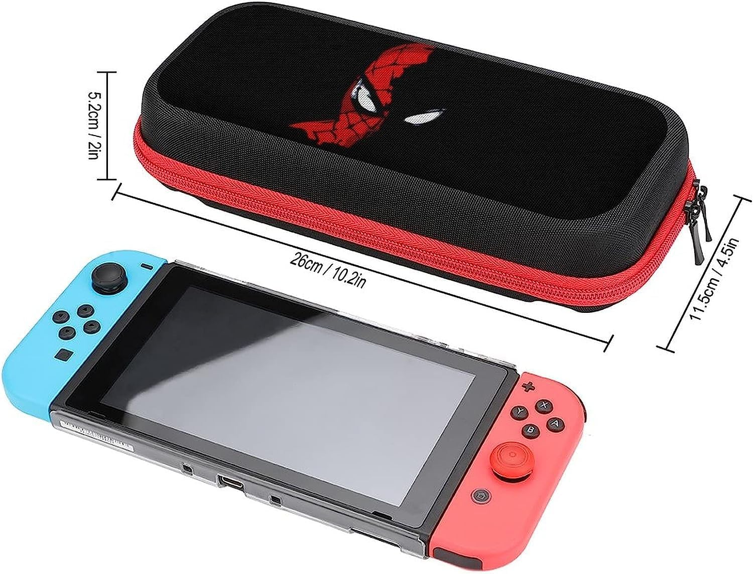 スパイダーまん switch ケース スイッチ ケース 保護カバー 収納バッグ 防塵 防汚 耐衝撃 持ち運び便利 ゲーム機収納袋 大