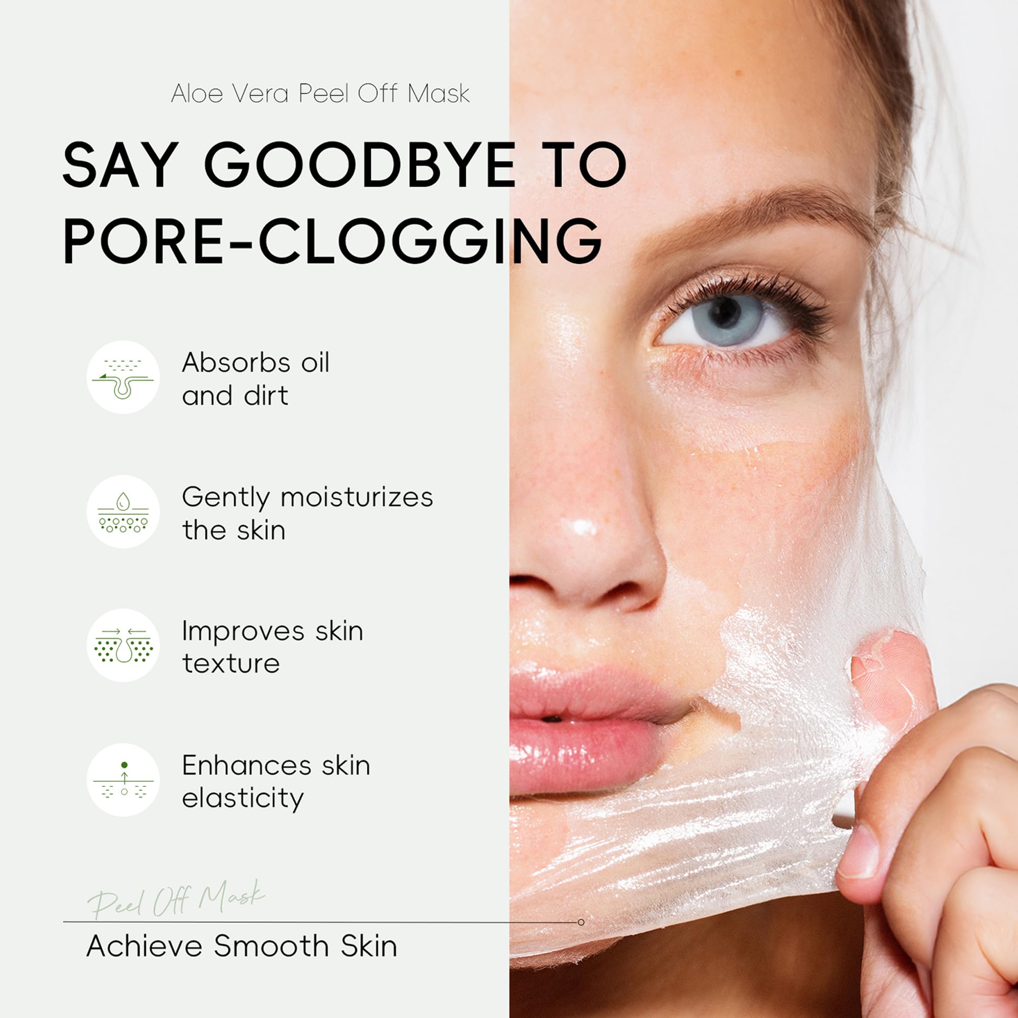 Amazon.com : DLZZRS Aloe Vera Gel Peel Off Mask, Peel-Off Face Mask Gel -  Natural Hydrating Aloe Vera Peel-Off Mask Long-lasting Moisturizing & Locks  in Moisture for Dry, Oily & Sensitive Skin,