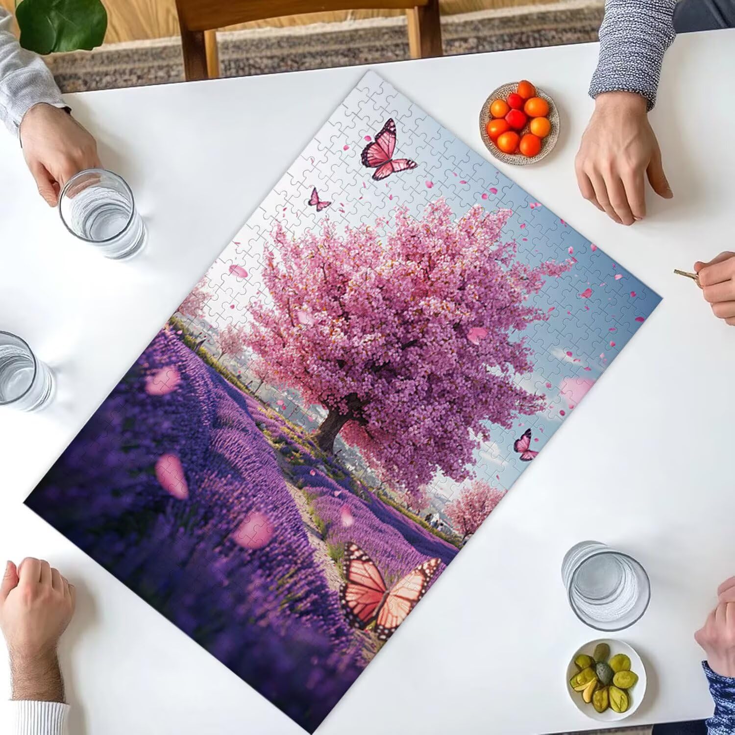 1500 Pezzi di Puzzle, Albero di ciliegio1500 Pezzi di Puzzle per Adulti, Regalo di Anniversario, Regalo di Natale, Decorazione Della Casa, Prevenzione Della Degenerazione Cerebrale Negli Anziani v953