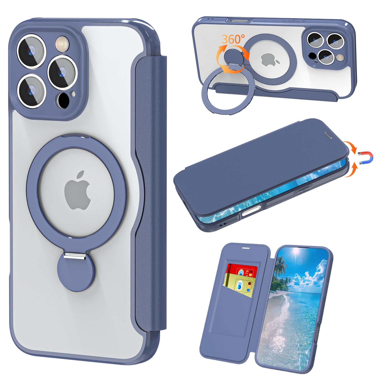 Amazon.co.jp: IIKAYO iPhone 13 Pro Max Case, Book-Style, Card Slot