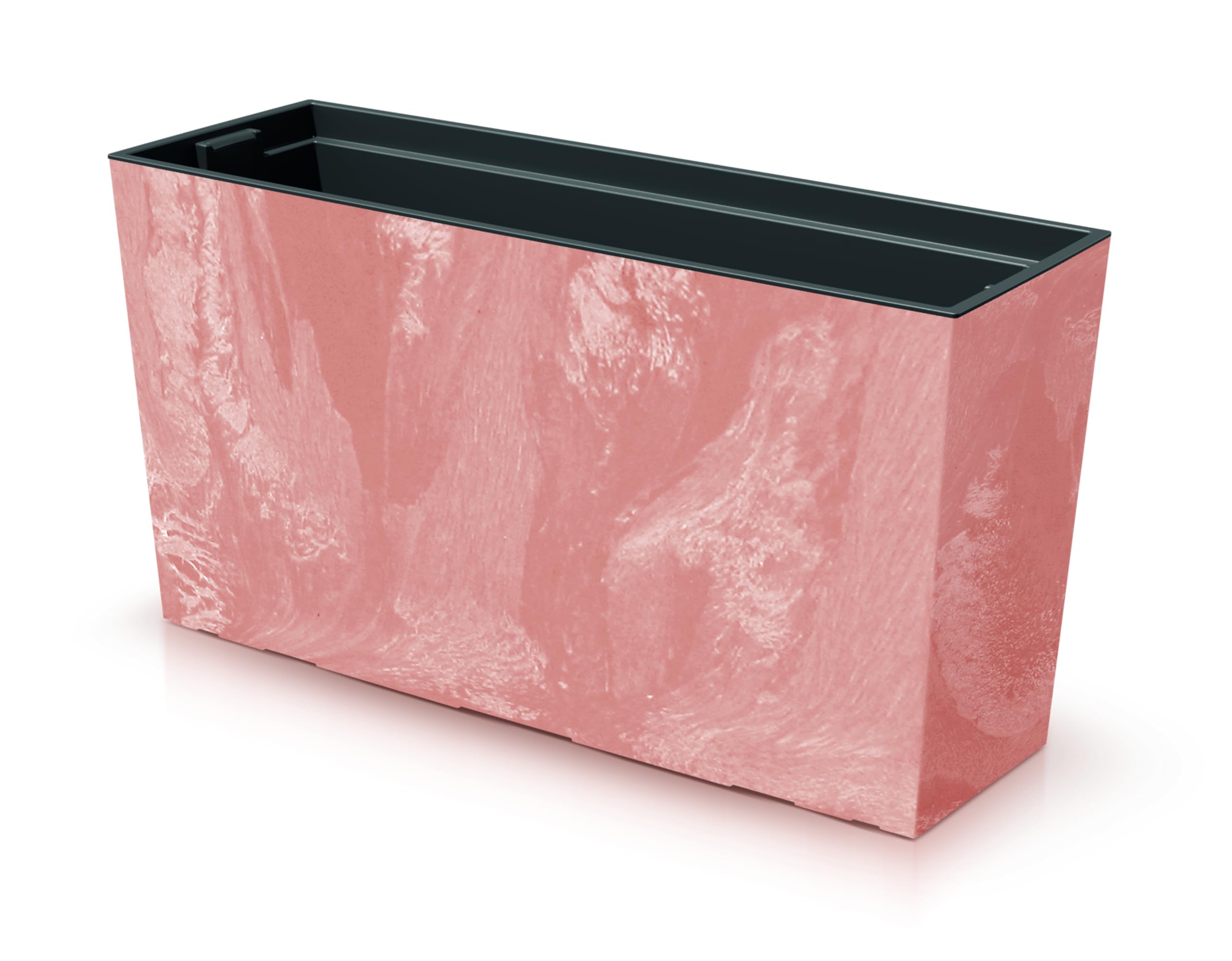 Urbnliving Terracotte Wide Concrete Rectangle Planter Floor Standing Indoor Outdoor Patio Plant Pot