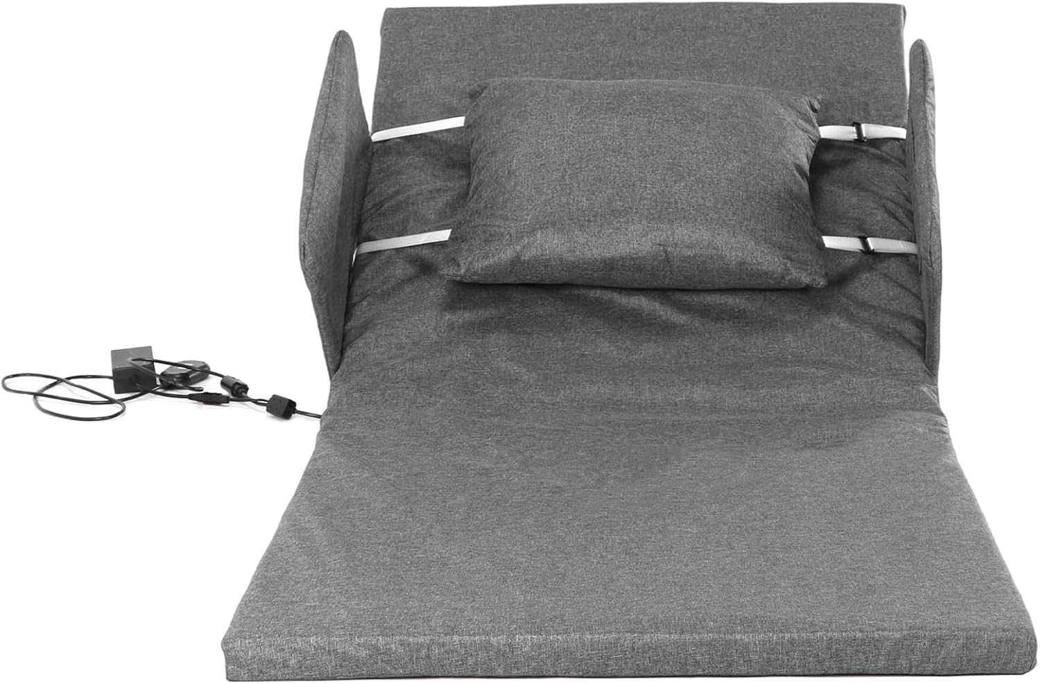 Electric Bed Lifting to Get Up Bed Assistant to Get Out of Beds Silent Lift 2° - 80° Adjustable Beds Rest Help The Elderly Patients Gets Up Easily, Load Max 330 lbs, with Guardrails,75 X 32 inch
