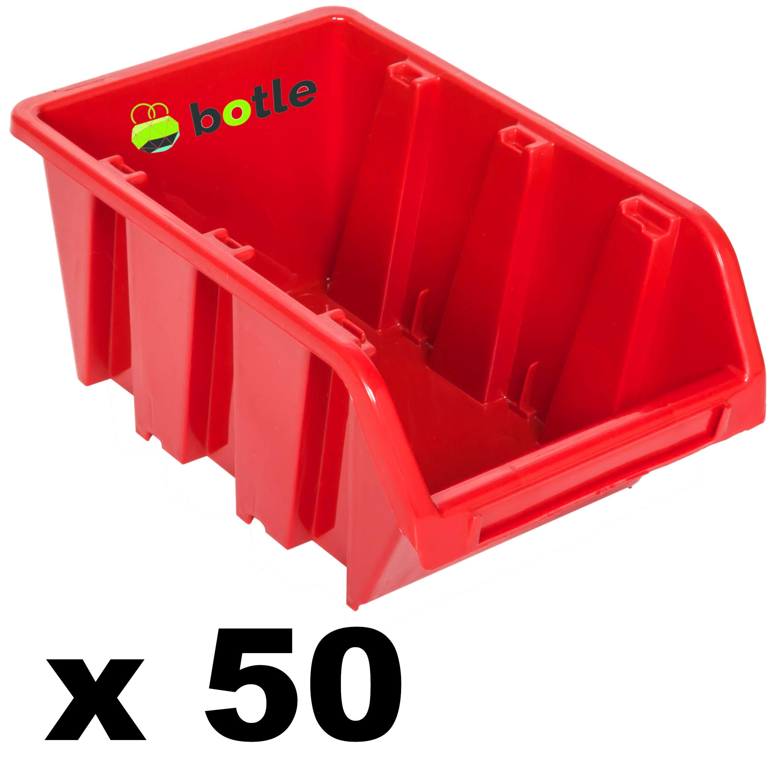 Botle Lot De 20 Boîtes Empilables Pour Atelier, Garage, Boîte De