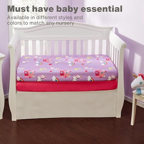 Vista 179 de EVERYDAY KIDS - Sábana bajera para cuna, 100% micro fibra suave, transpirable e hipoalergénica, se adapta al colchón de cuna tamaño estándar de 28