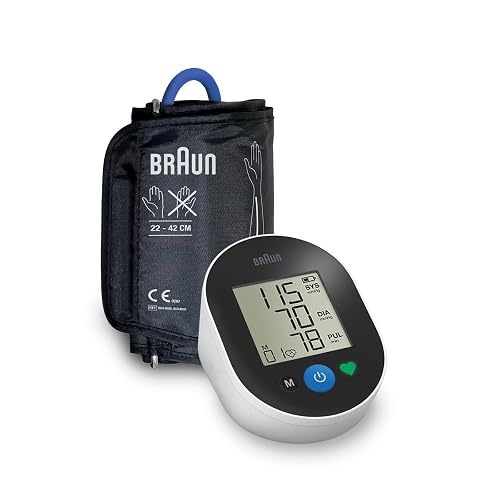 Braun ExactFit 2 Blood Pressure Monitors for Home Use | Accurate Blood Pressure Machine, Color-Coded Results, Large Display BP Monitor, Universal Upper Arm BP Cuff, 30 Memory Slots
