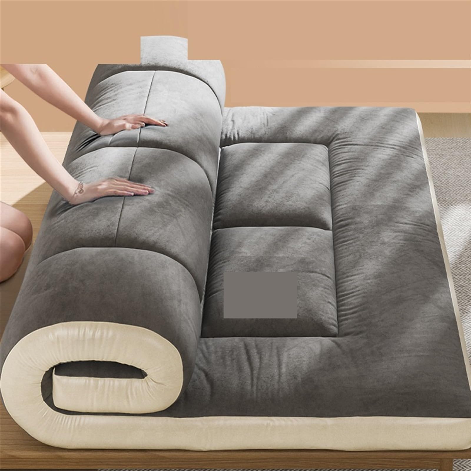 Materasso per dormitorio per studenti, letto futon matrimoniale, 900 mm x 2000 mm, rivestimento in morbida fibra di soia per il massimo comfort in casa e università