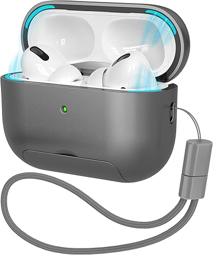 Funda AirPods Pro de 21 generación con kit de limpieza (HaloLock), soporte ajustable antideslizante, revestimiento antihuellas y precisión, cubierta