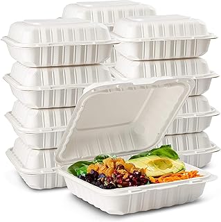 Pactiv Corp. YCN809010000 EarthChoice SmartLock 9 x 9 x 3.1 Plastic Microwavable MFPP Hinged Lid Container - White (120/Carton)