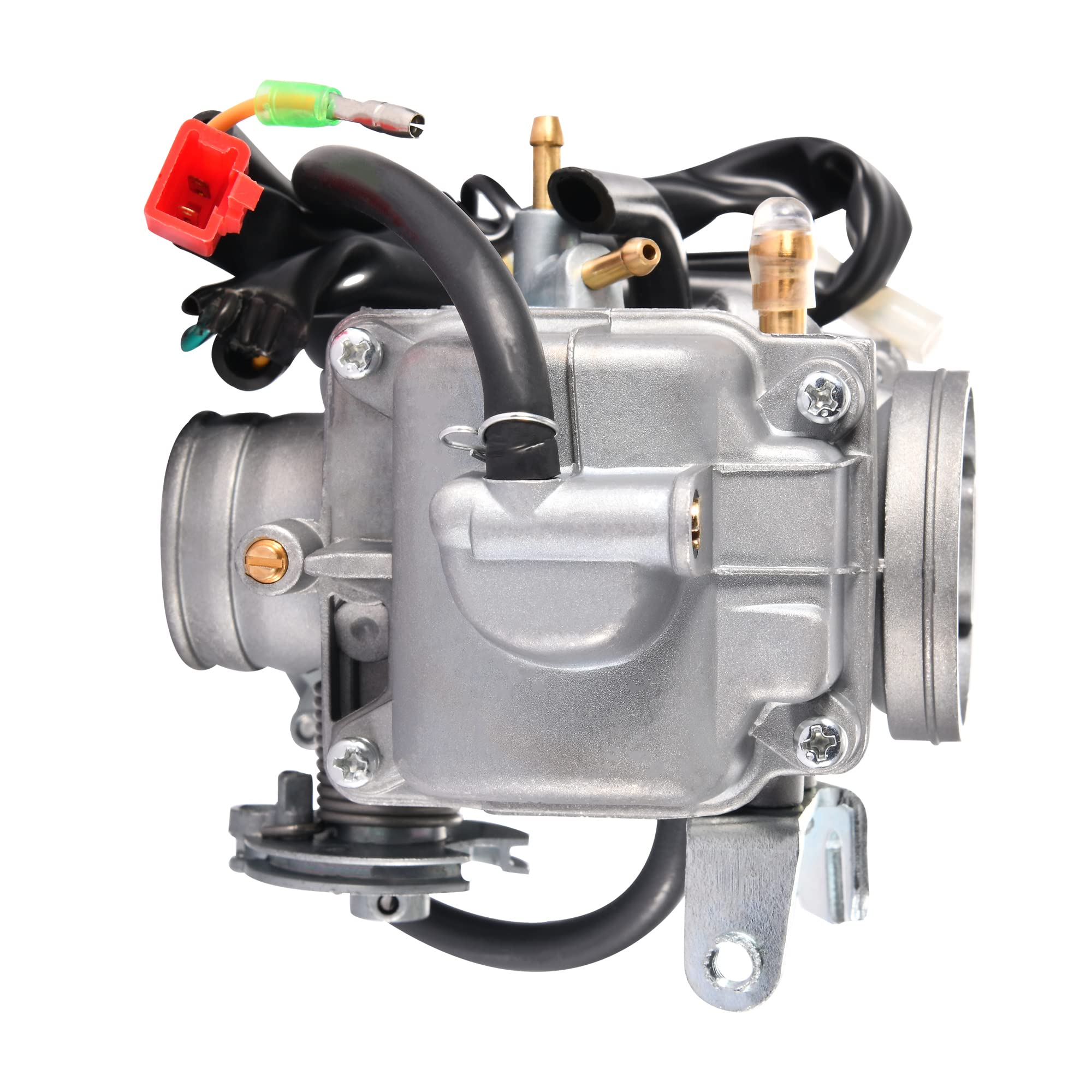 GOOFIT Carburatore Moto 30mm PZ30 con Avviamento Elettrico 4 Tempi Pit Bike Cross Sostituzione per GY6 250cc CF250 CN250 CH125 CH150 Scooter ATV Quad Pocket Bike Motore Go Kart Argento