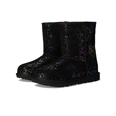 UGG Kids Classic II II Shimmer Sky (Little Kid/Big Kid) Girls Shoes Black/Rainbow Metallic