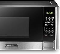 Vista 7 de BLACK+DECKER Microondas digital con puerta giratoria y botón de seguridad para niños