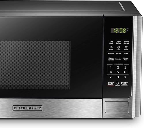 Vista 7 de BLACK+DECKER Microondas digital con puerta giratoria y botón de seguridad para niños