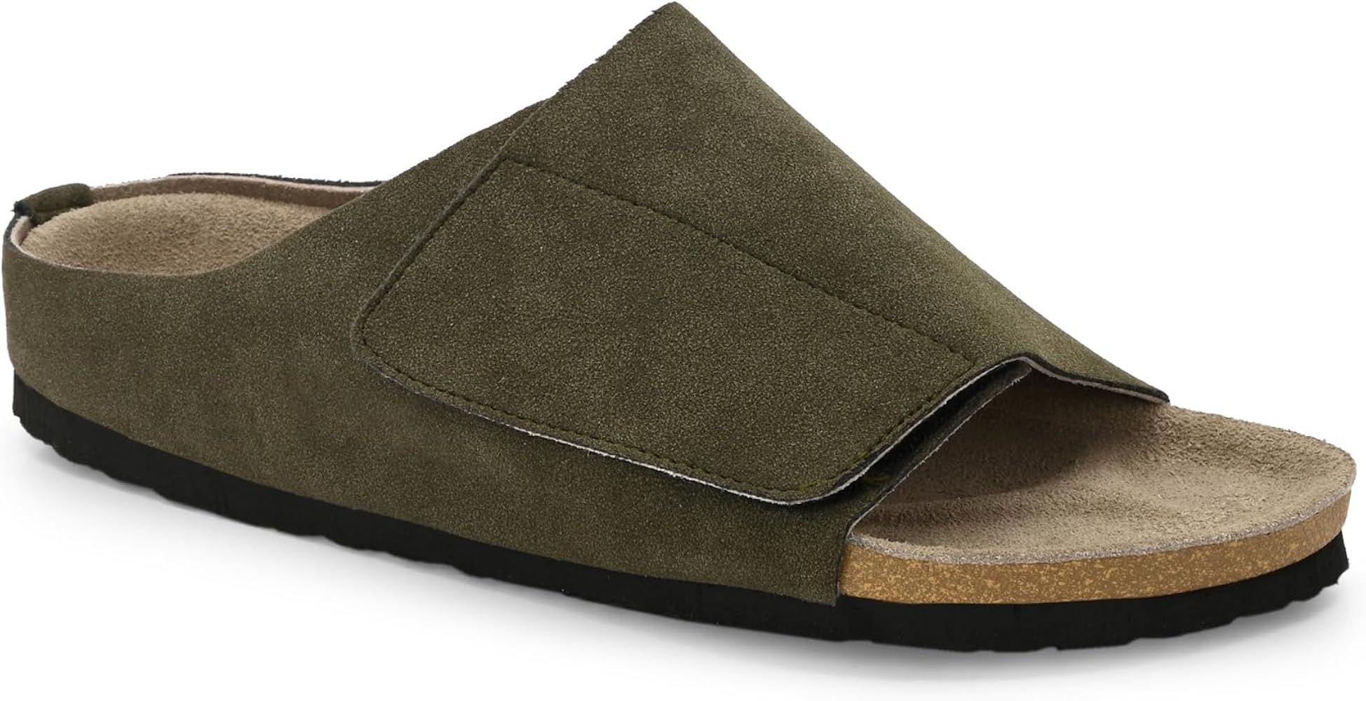 AFROJACK Men's Orginal Leather Sandals | Casual Slider Cork Sandals for ...