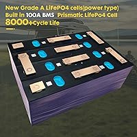 Vista 5 de Batería de litio de 36V 100AH con BMS inteligente de 120A y 16500 ciclos profundos, batería Lifepo4 de 36V 100AH con celdas de grado A para motor