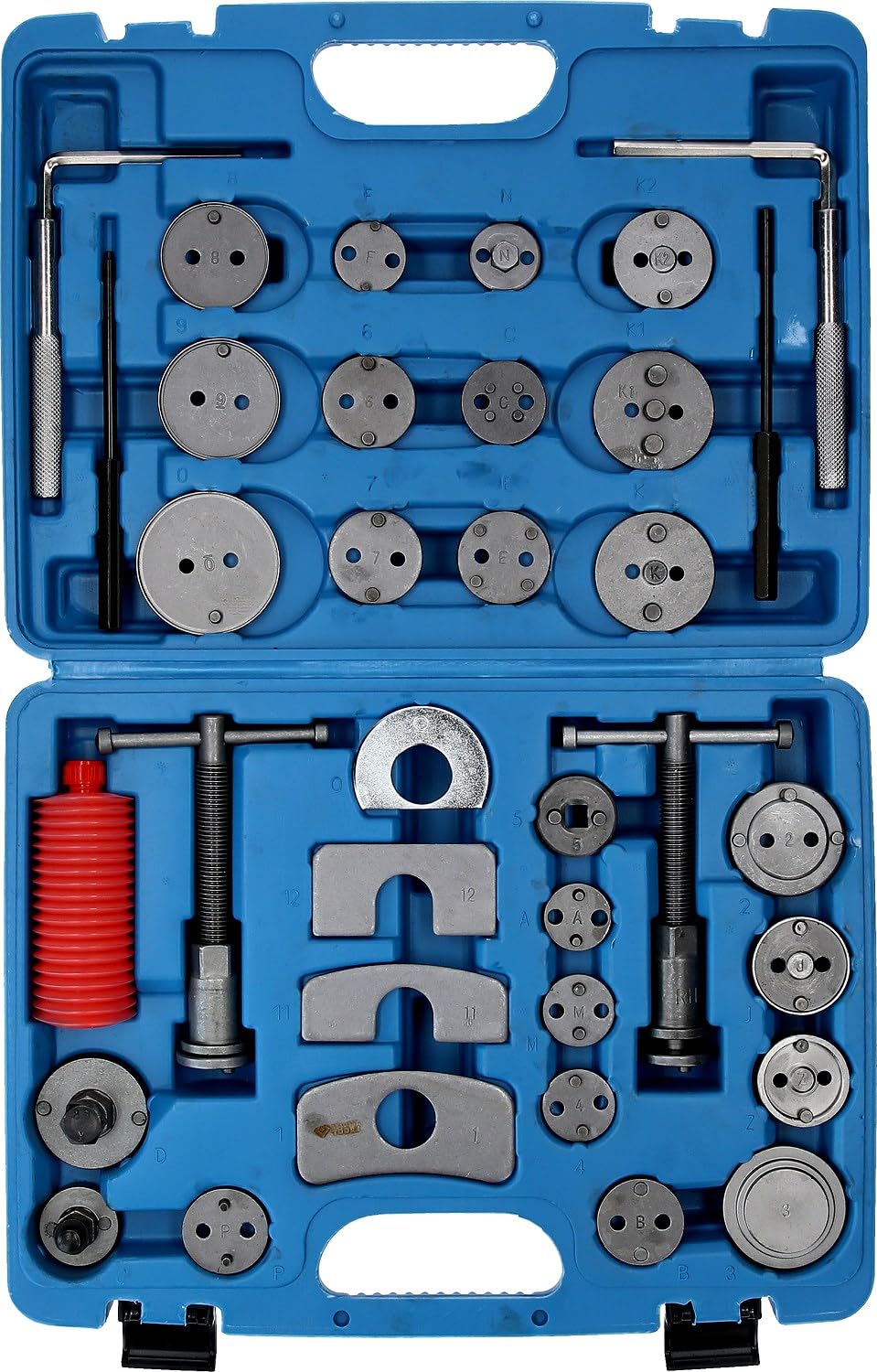 BRILLIANT TOOLS BT701050 Juego universal de herramientas de reposicionamiento de pistones de freno, 41 pzs [Powered by KS TOOLS]