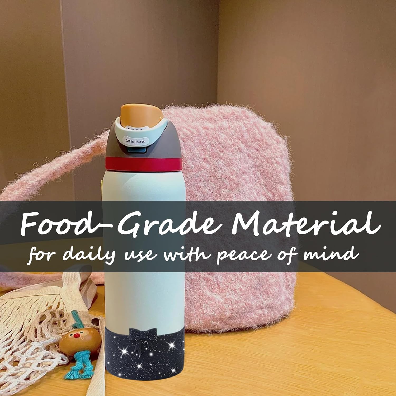 Silicone Bow Boot Water Bottles Accessories for Owala 32 oz WaterBottles - Image 3