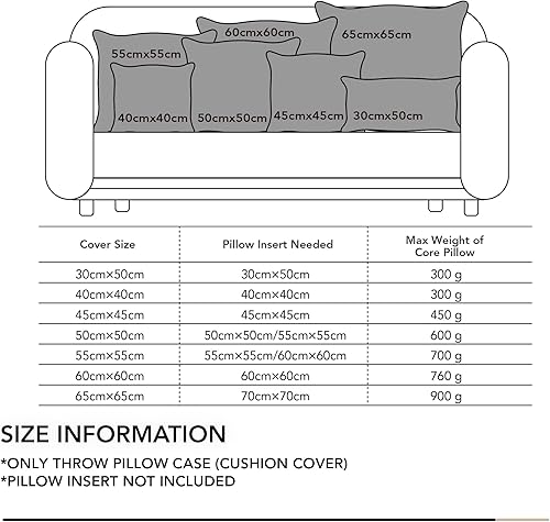 Miniatura 7 de Deconovo - Juego de 2 fundas de cojín de pana suave, 20 x 20 pulgadas, patrón de rayas color liso blanco crema, fundas decorativas para sofá,