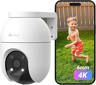 EZVIZ 4K Outdoor WiFi Camera, Motorized Outdoor Camera with 360° Coverage, Color Night Vision, People/Vehicle Detection, C…