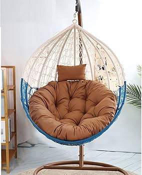 Amazon.co.jp: ハンギングラウンドエッグチェアクッション