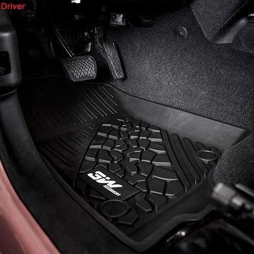 Miniatura 3 de 3W Alfombrillas compatibles con Jeep Wrangler 4XE 2021-2023 híbridas de 4 puertas TPE para todo tipo de clima, ajuste personalizado, 1 y 2 fila,