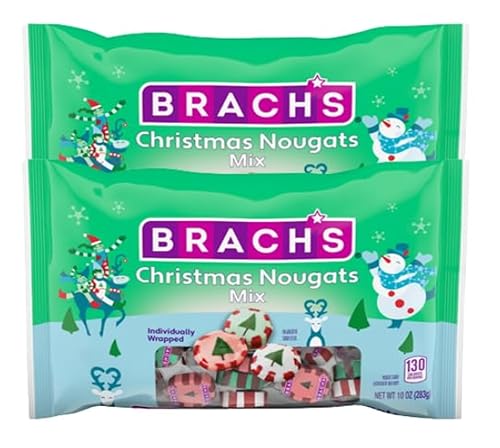 Mezcla de turrones navideños Paquete de 2 Bolsas de 10 onzas Turrones navideños rellenos de delicioso sabor Gaulteria de invierno, canela y