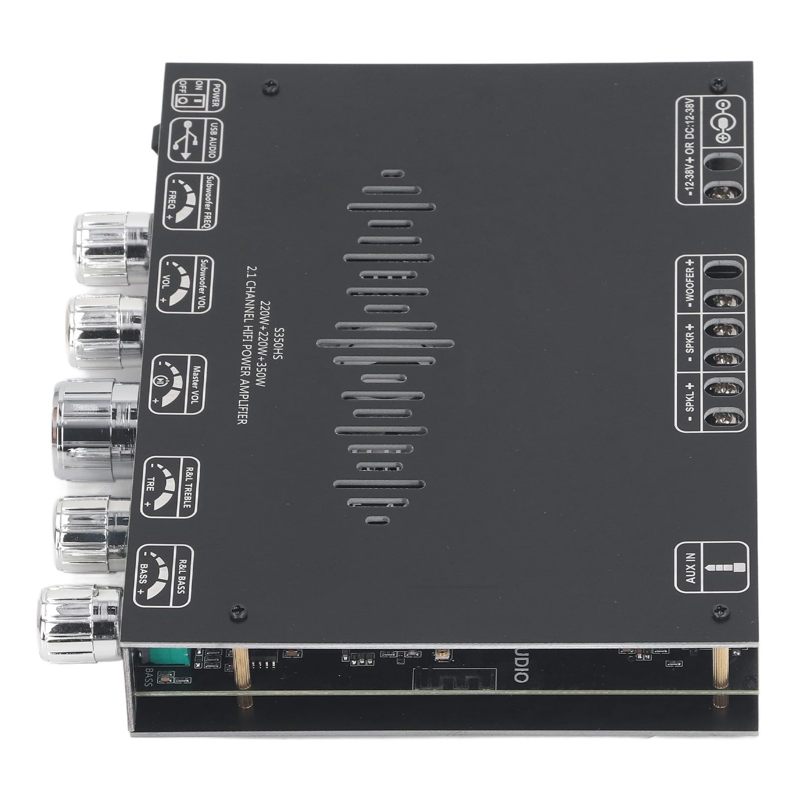 Sxhlseller Scheda Amplificatore BT 5.1, Modulo di Alimentazione Stereo a 2.1 350 W 220 W X 2 con Ingresso USB AUX, Controllo App, Regolazione Alti e Bassi per la Personalizzazione '